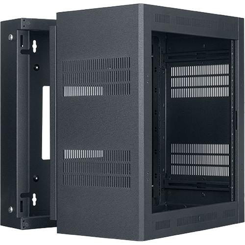 Lowell Manufacturing Rack-Sectional Wall Mount-12U, 19" Deep, 1-Pair Adjustable Rails