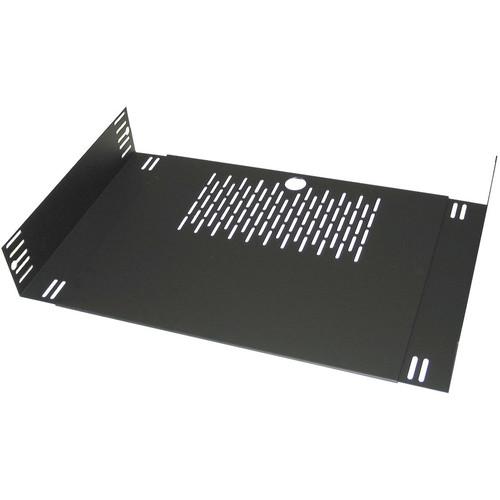 Lowell Manufacturing Rack Shelf-2U, 14" Deep, Adjustable Width from 17.5-22"