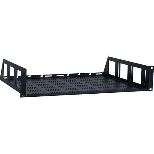 Lowell Manufacturing Vented Rack Utility Shelf-2U, 14"Depth