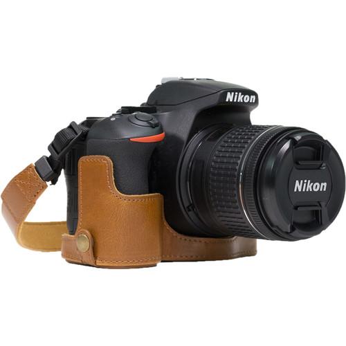 MegaGear Ever Ready PU Leather Half Case and Strap for Nikon D5600, D5500