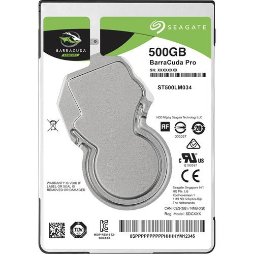 Seagate 500GB BarraCuda Pro 7200 rpm SATA 2.5" Internal HDD