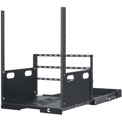 Lowell Manufacturing Pull-Out Rack with 2-Slides, 14U, 19" Deep