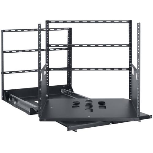 Lowell Manufacturing Rack-Pull and Turn System-10U, 2-Slides, 19" Deep