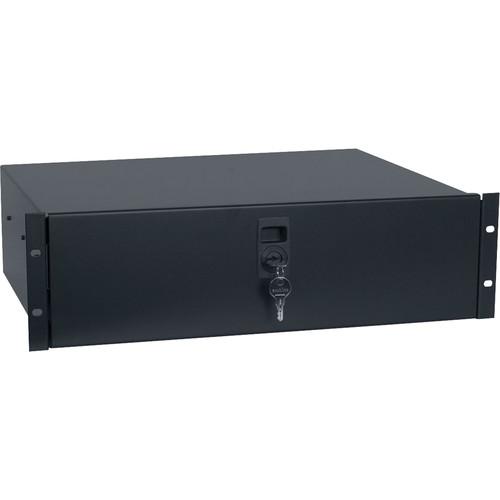 Lowell Manufacturing 3U 14.5"Deep 19" Rack Utility Drawer with Slam Latch and Key Lock