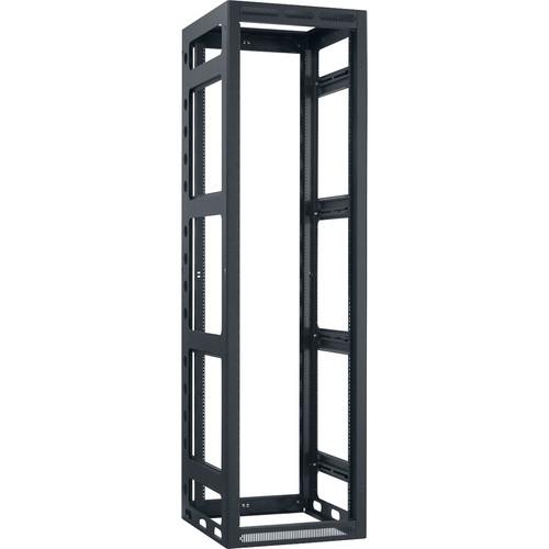 Lowell Manufacturing Rack-Gangable-40U 27"Deep, 2-Pair Rails, Less Rear Door