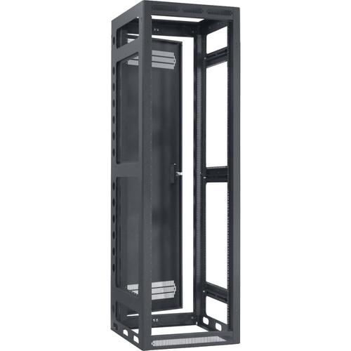 Lowell Manufacturing Rack-Gangable-40U 27"Deep, 2-Pair Rails, Rear Door