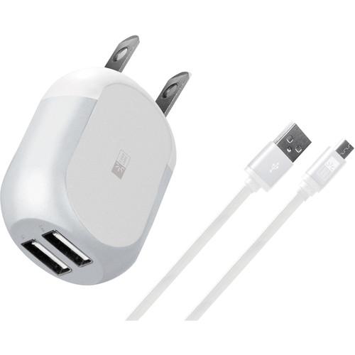 Case Logic 2.1A Dual USB Wall Charger with Micro-USB Cable