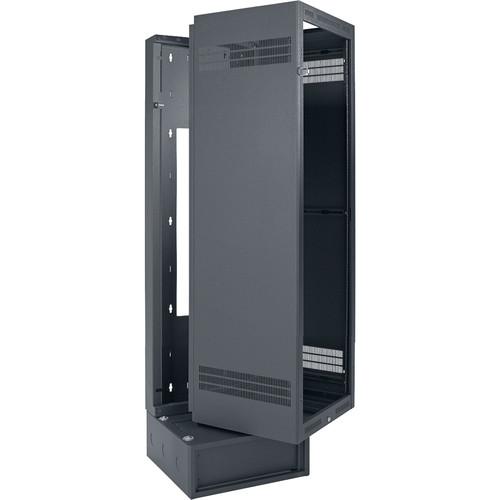 Lowell Manufacturing Rack-Wall Base Mount-40U, 22" Deep, 1-Pair Adjustable Rails