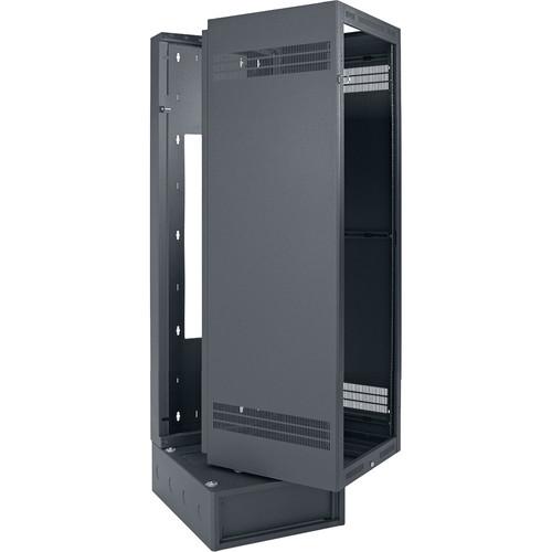 Lowell Manufacturing Rack-Wall Base Mount-40U, 32" Deep, 1-Pair Adjustable Rails