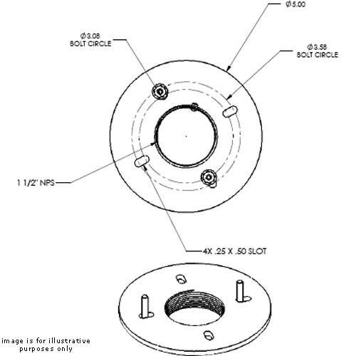Chief CMA-106 Junction Box Assembly Ceiling Plate