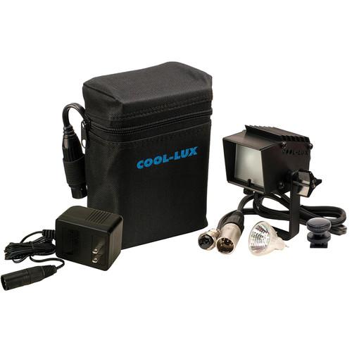 Cool-Lux LK-2504 12V 35W Micro-Lux Cam-Pak Light Kit 4-Pin XLR Connector - with Battery and Charger