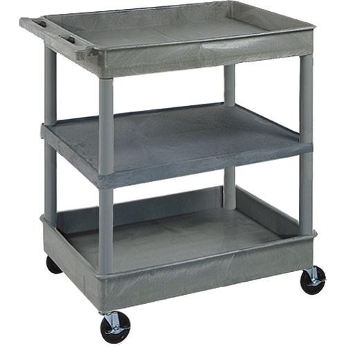 Luxor TC121 32 x 24" Three Shelf Heavy-duty Utility Cart