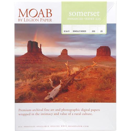 Moab Somerset Enhanced Velvet 225 Archival Photo Inkjet Paper