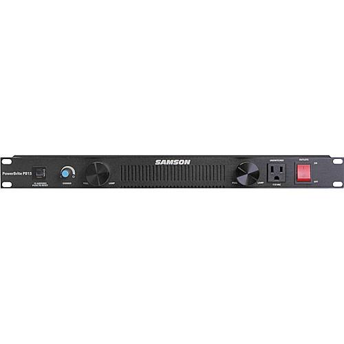 Samson PowerBrite PB15 Rackmount 8-Outlet Power Conditioner & Surge Protector - with Dual Lights & Gooseneck Light