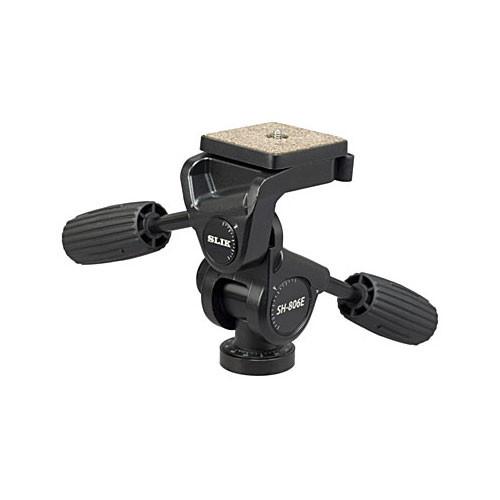 Slik SH-806E 3-Way Pan Tilt Head with Quick Release - Supports 12 lbs