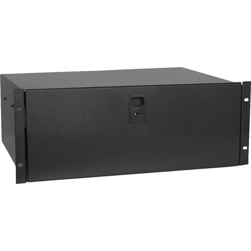 Lowell Manufacturing 4U 14.5"Deep 19" Rack Utility Drawer with Slam Latch and Key Lock