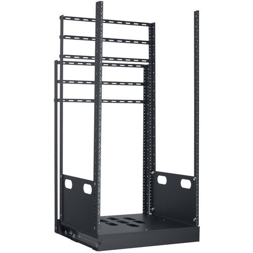 Lowell Manufacturing Rack-Pull And Turn System-21U, 4-Slides, 19" Deep