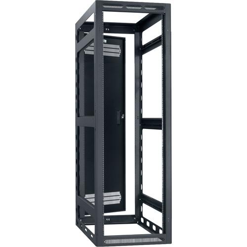 Lowell Manufacturing Rack-Gangable-35U 32"Deep, 2-Pair Rails, Rear Door