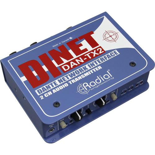 Radial Engineering DiNET DAN-TX2 2-Channel Dante Network Transmitter