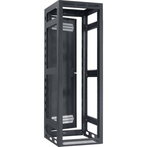 Lowell Manufacturing Rack-Gangable-35U 27"Deep, 2-Pair Rails, Rear Door