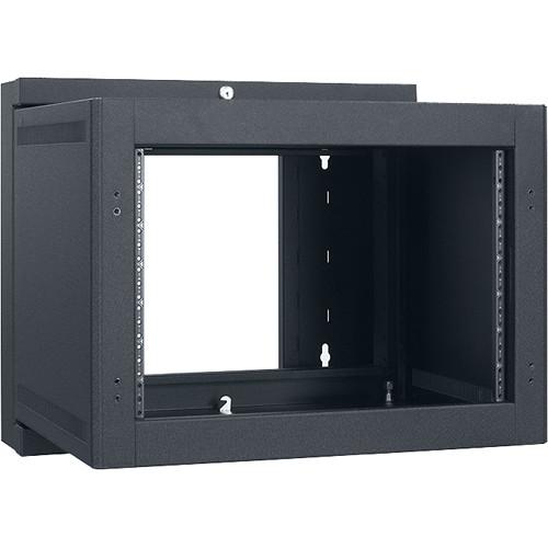 Lowell Manufacturing Rack-Wall Mount Swing-Open 7U, 22" Deep, 1-Pair Fixed Rails
