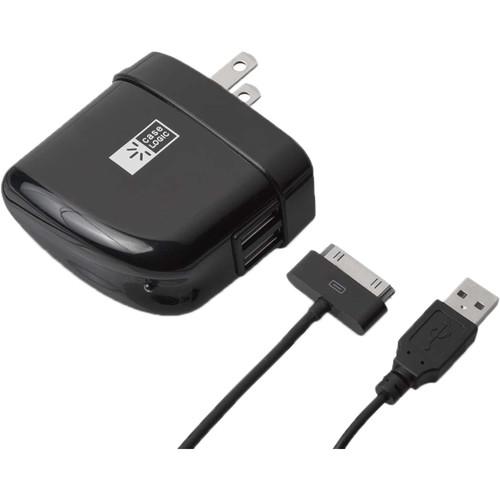 Case Logic 2.1A Dual USB Wall Charger with 30-Pin Cable, Case, Logic, 2.1A, Dual, USB, Wall, Charger, with, 30-Pin, Cable