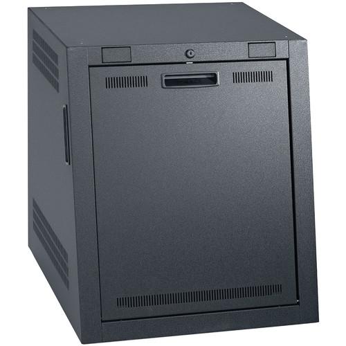 Lowell Manufacturing Rack-Portable Sloped-12U,25.5" Deep, 1-Pair Fixed Rails