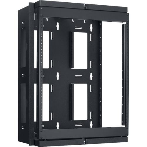 Lowell Manufacturing Rack-Swing Gate-Open Side-12U - 13" Deep, 1-Pair Fixed Rails