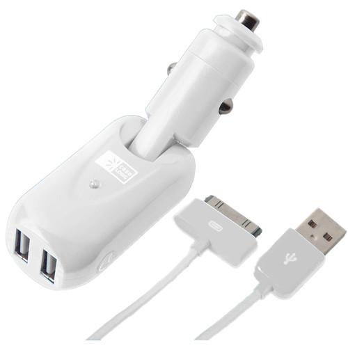 Case Logic 2.1A Dual USB Car Charger with 30-Pin Cable