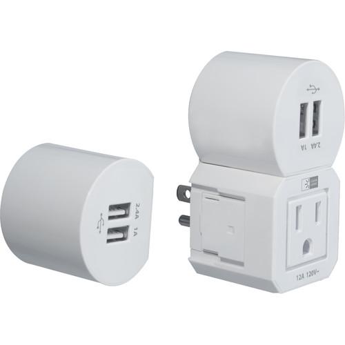 Case Logic 4.8A 4-Port USB and AC Outlet Modular Wall Charger