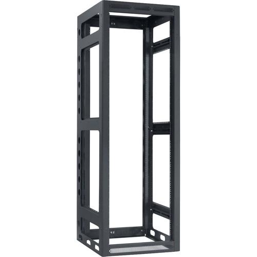 Lowell Manufacturing Rack-Gangable-35U 27"Deep, 2-Pair Rails, Less Rear Door