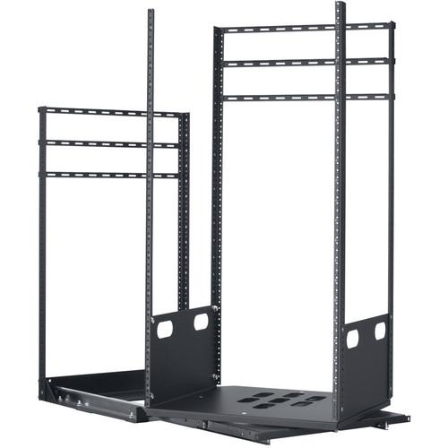 Lowell Manufacturing Rack-Pull and Turn System-21U, 2-Slides, 19" Deep