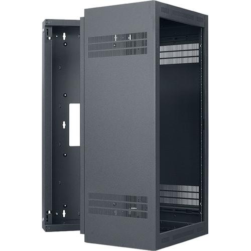 Lowell Manufacturing Rack-Sectional Wall Mount-24U, 23" Deep, 1-Pair Adjustable Rails