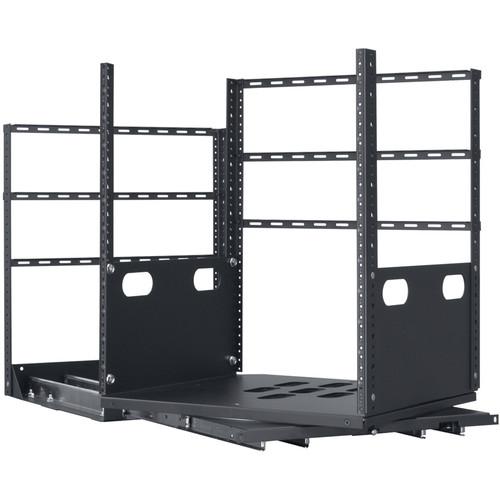 Lowell Manufacturing Rack-Pull And Turn System-12U, 4-Slides, 23" Deep