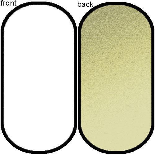 Photoflex LiteDisc White Soft Gold Collapsible Oval Reflector