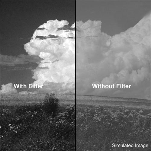 Tiffen 3x3" Red 1 #25 Glass Filter for Black & White Film