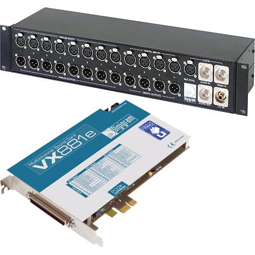 Digigram VX881e with BOB8 - 8-Channel Digital Input Output, 24-Bit 192kHz PCIe Sound Card with BOB8 Breakout Box - Windows
