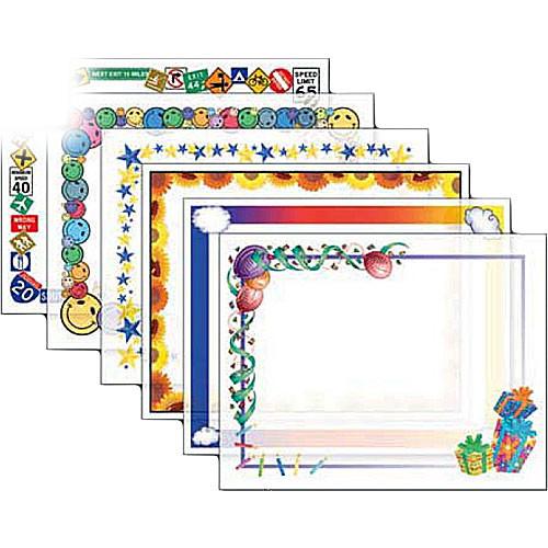 Dry Lam Pizzazz Decorative Laminating Pouches - Assorted Pack - Fun Frames 4.25 x 6.25" , Model D4F210