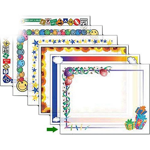 Dry Lam Pizzazz Decorative Laminating Pouches - Birthday Pack - Fun Frames 4.25 x 6.25" , Model D4F211