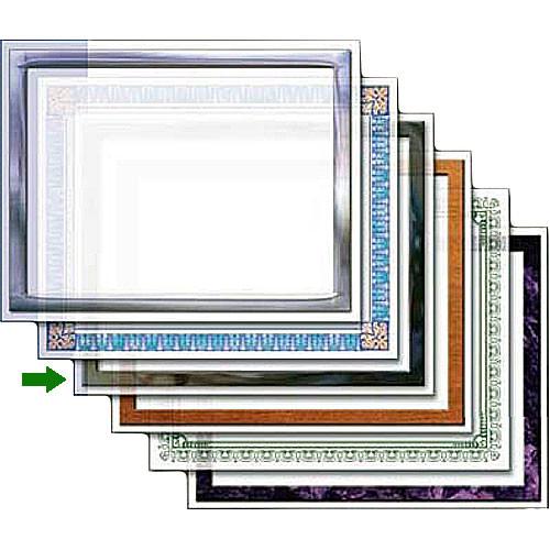 Dry Lam Pizzazz Decorative Laminating Pouches - Black Sheen Pack - Classic Frames 4.25 x 6.25" , Model D4C261