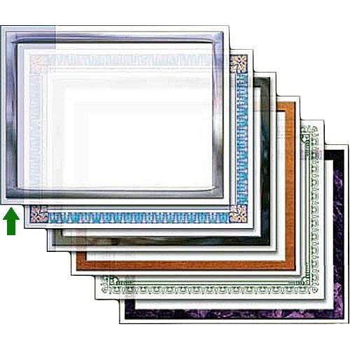 Dry Lam Pizzazz Decorative Laminating Pouches - Chrome Pack - Classic Frames 4.25 x 6.25" , Model D4C263