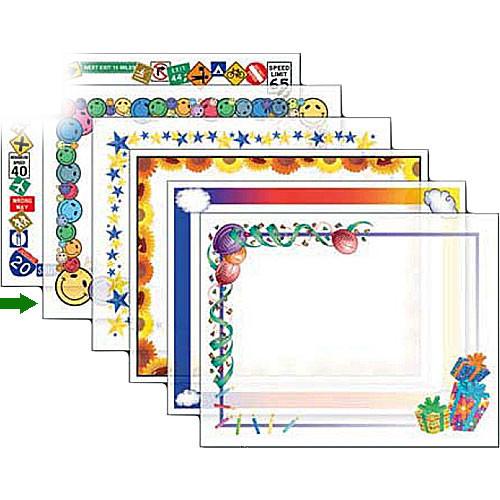 Dry Lam Pizzazz Decorative Laminating Pouches - Smiley Pack - Fun Frames 4.25 x 6.25" , Model D4F212