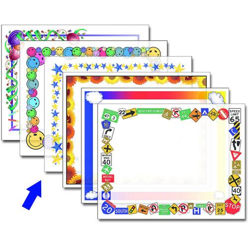 Dry Lam Pizzazz Decorative Laminating Pouches - Stars Pack - Fun Frames 9 x 11.5" , Model D9F203