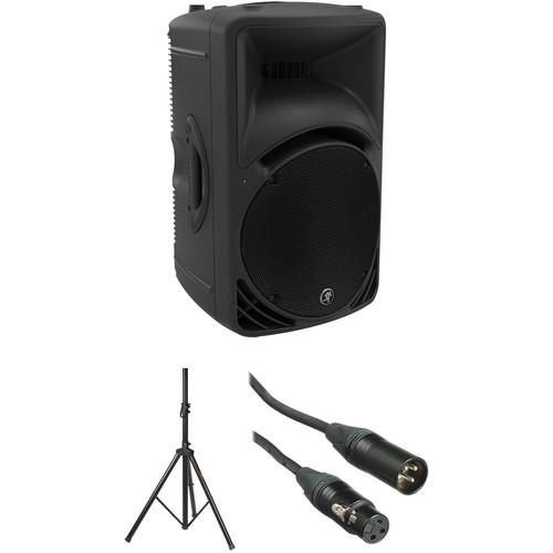 Mackie 1000W Portable Powered Loudspeaker With Stand and XLR Cable Kit