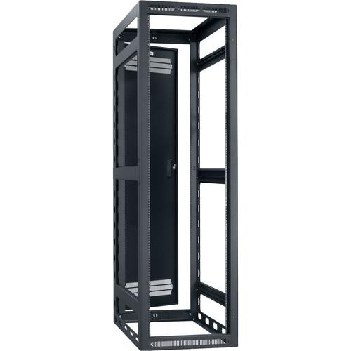 Lowell Manufacturing Rack-Gangable-40U 42"Deep, 2-Pair Rails, Rear Door
