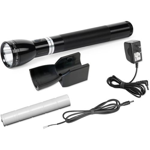 Maglite Mag Charger LED Rechargeable Flashlight with 120 VAC Converter and 12 VDC Direct Lead