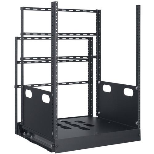 Lowell Manufacturing Rack-Pull And Turn System-14U, 4-Slides, 19" Deep