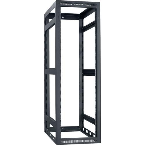 Lowell Manufacturing Rack-Gangable-35U 32"Deep, 2-Pair Rails, Less Rear Door