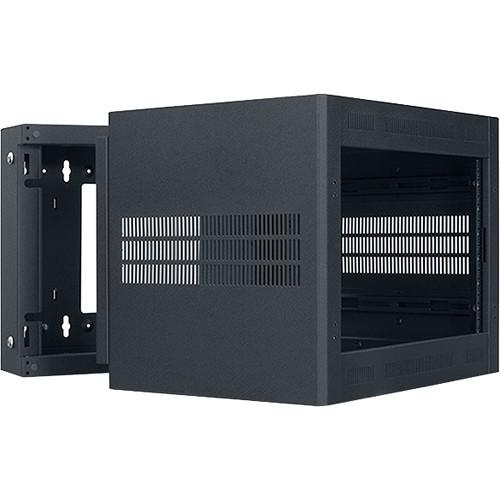 Lowell Manufacturing Rack-Sectional Wall Mount-7U, 23" Deep, 1-Pair Adjustable Rails