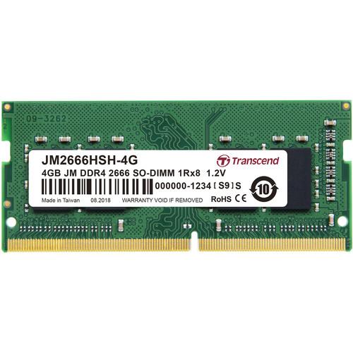 Transcend 4GB JetRam DDR4 2666 MHz CL19 SO-DIMM Memory Module